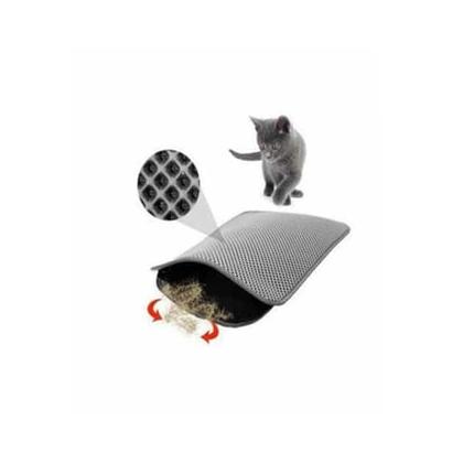 Elekli Kedi Tuvalet Önü Paspası 40 x 55 Cm gri zpü