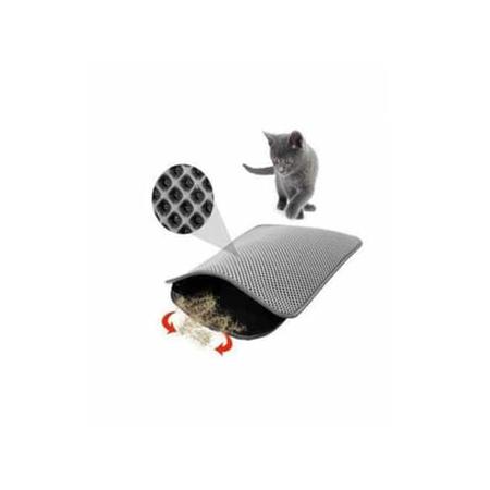 Elekli Kedi Tuvalet Önü Paspası 40 x 55 Cm gri zpü