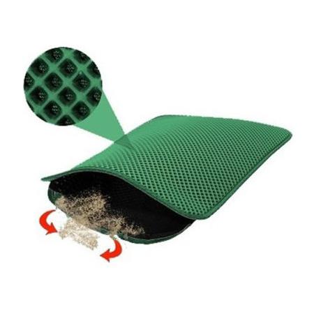 Elekli Kedi Tuvalet Önü Paspası 40 X 55 Cm Yeşil zpü