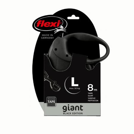 Flexi Giant L Beden Siyah 8MT Şerit Tasma