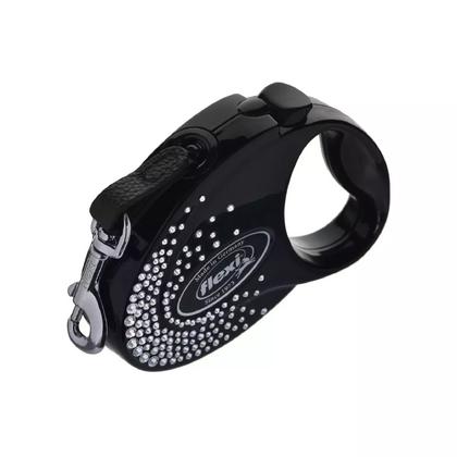 Flexi Glam Splash Crystal S Beden Siyah 3MT Şerit Tasma ADP-235-180003S 