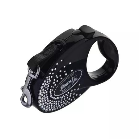 Flexi Glam Splash Crystal S Beden Siyah 3MT Şerit Tasma ADP-235-180003S 