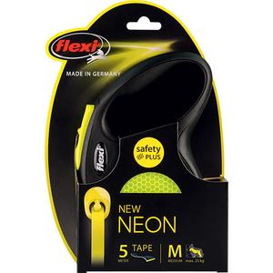 Flexi Neon Otomatik Şerit Tasma Medium 5 Mt 25 kg Sarı ADP-100315