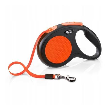 Flexi Neon Otomatik Şerit Tasma Medium 5 Mt 25 kg Turuncu ADP-100315T