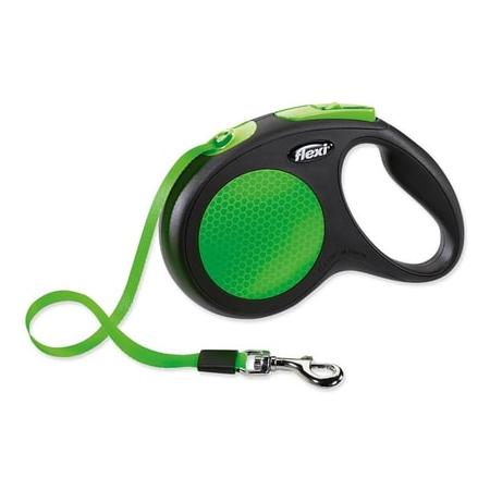 Flexi Neon Otomatik Şerit Tasma Medium 5 Mt 25 kg Yeşil ADP-100315Y