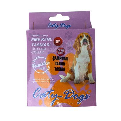 funidex  köpekler  için pire kene bakım seti (şampuan- tarak- tasma )