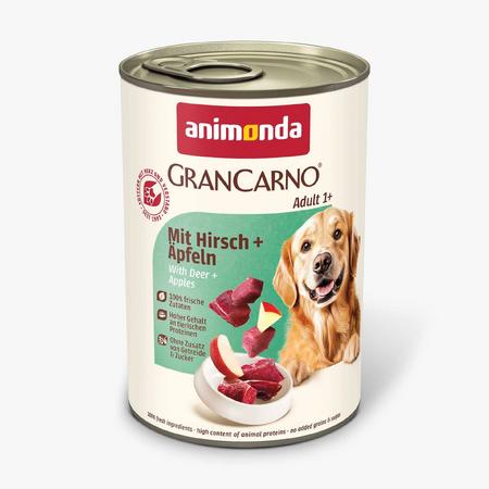 GranCarno Elmalı Ve Geyikli Yetişkin Köpek Konservesi 400gr 