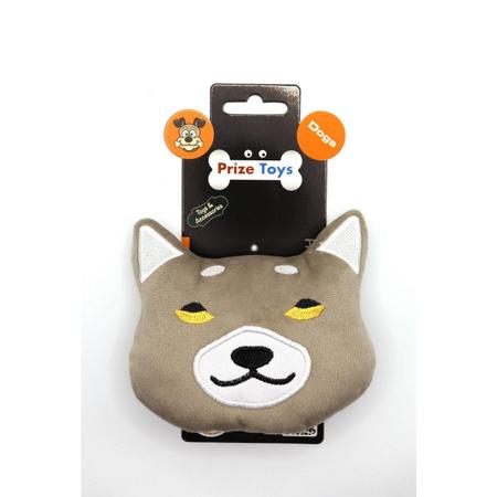 Gri Akita Model Sesli Köpek Oyuncağı