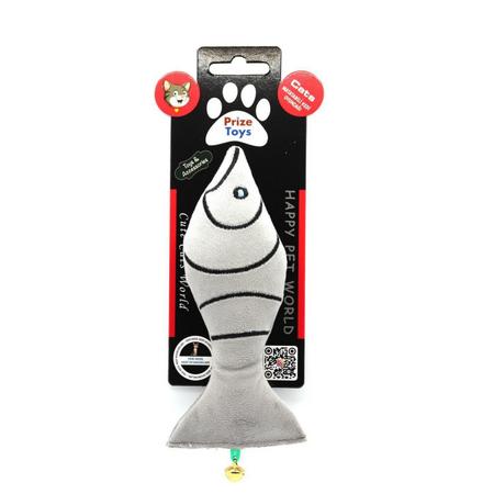 Gri Balık Model Catnip Kedi Oyuncağı