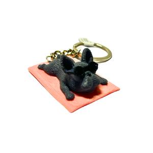 Güneşlenen Köpek Pembe Anahtarlık PLA1031