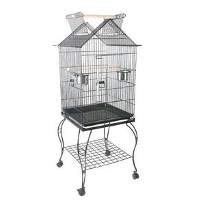 H06-BİRDLİFE SEHPALI PAPAĞAN KAFESİ SİYAH 51X51X140