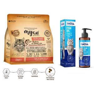 Hamsi & Somon Balıklı Skin Care Yetişkin Kediler İçin Besleyici İkili Paketi