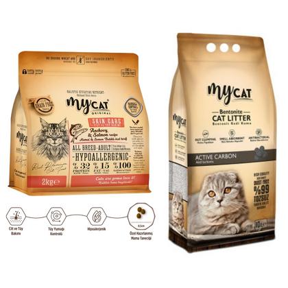 Hamsi & Somon Balıklı Skin Care Yetişkin Kediler İçin Temel İhtiyaç Paketi