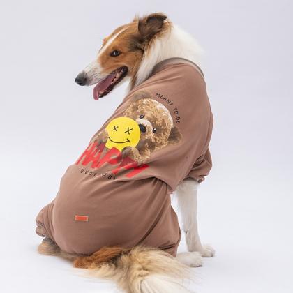 Happy Teddy Bear Büyük Pijama Tulum 4XL YPAW-25951