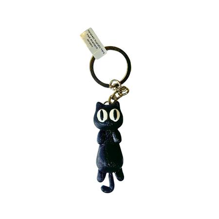 Haraketli Kuyruklu Kara Kedi Anahtarlık ANT00033