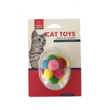 HAS-  520-6064 Nunbell Kedi Oyuncagı Gökkuşagı Top