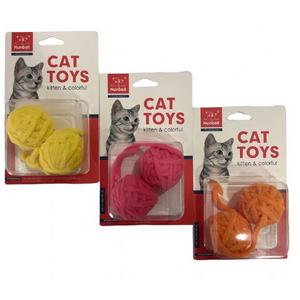 HAS- 520-6058 Nunbell Kedi Oyuncagı Kuyruklu Top 2'li 