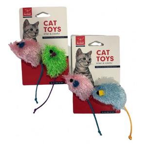 HAS- 520-6088  Nunbell Renkli Tüylü Fare İkili 