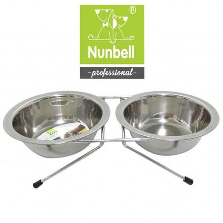 HAS-8124 Nunbell Çelik Mama Kabı İkili Tel Ayaklı 13cm