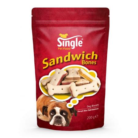 has-9913 Single Sandw. Kemik Şek. Köpek Bisküvisi 200gr
