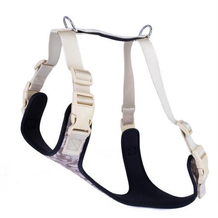 Havalı Dokumadan El Yapımı Köpek Göğüs Tasması L-2x55-65cm - Kamuflaj