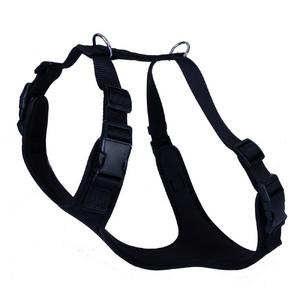 Havalı Dokumadan El Yapımı Köpek Göğüs Tasması L-2x55-65cm - Siyah