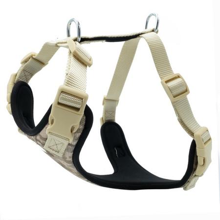 Havalı Dokumadan El Yapımı Köpek Göğüs Tasması M-2x45-55cm - Kamuflaj