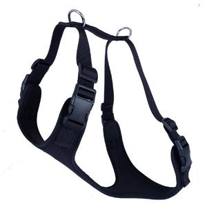 Havalı Dokumadan El Yapımı Köpek Göğüs Tasması XL-2x65-75cm - Siyah