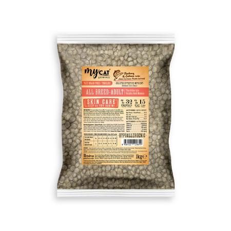 Mycat Az Tahıllı Hamsi & Somon Balıklı Skin Care Yetişkin Kedi Maması 1kg