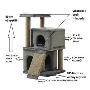 Kabon Kedi Tırmalama Gri