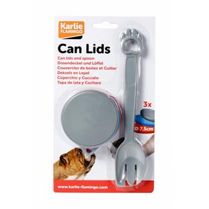 Karlıe Konserve Mama Kapağı 3'lü + kaşık 7 Cm  PTGRDN-504358
