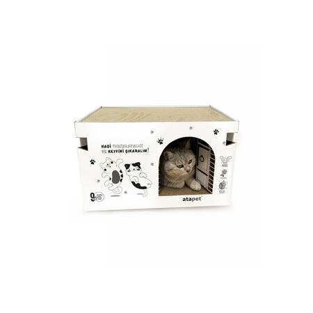 Karton Kedi Tırmalama ve Dinlenme Evi atad