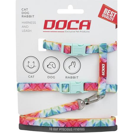 Kedi Göğüs Tasması Rainbow Desenli