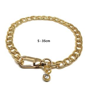 kedi&köpek sarı zincir kolye ince s 35cm