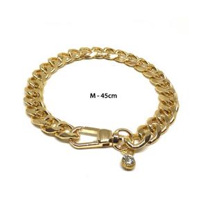 kedi&köpek sarı zincir kolye kalın m 45cm