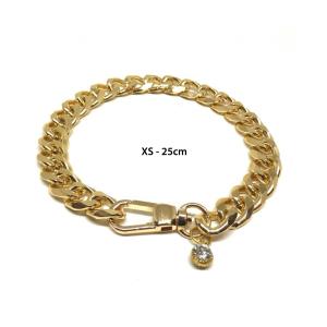 kedi&köpek sarı zincir kolye kalın xs  25cm