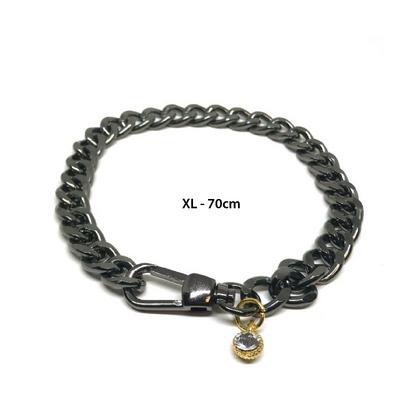 kedi&köpek siyah zincir kolye kalın xl 70cm petbucks