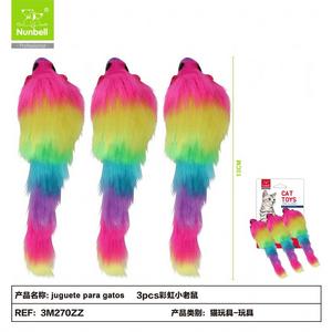 Kedi Oyuncagı Gökkuşağı fare 3'lü 520-6143