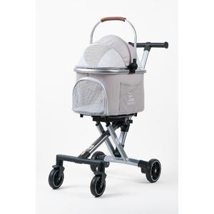 Kedi Ve Köpek Arabası Katlanabilir Pusetli Gri 100-