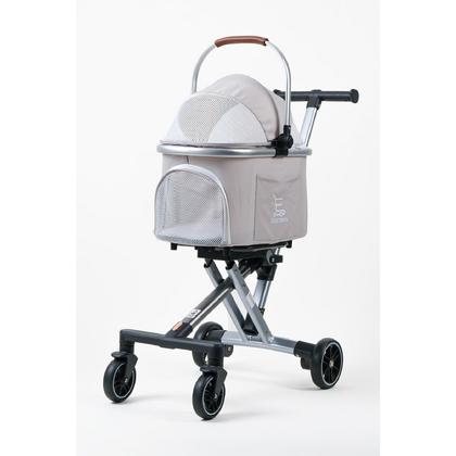 Kedi Ve Köpek Arabası Katlanabilir Pusetli Gri 100-