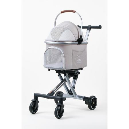 Kedi Ve Köpek Arabası Katlanabilir Pusetli Gri 100-