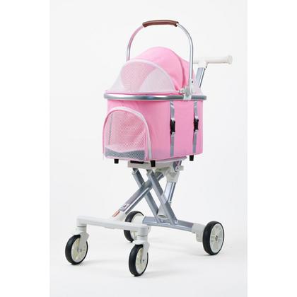 Kedi Ve Köpek Arabası Katlanabilir Pusetli Pembe 100-