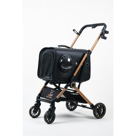 Kedi Ve Köpek Arabası Katlanabilir  Çantalı Siyah 803-1