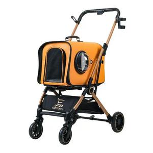 Kedi Ve Köpek Arabası Katlanabilir  Çantalı Turuncu 803-1
