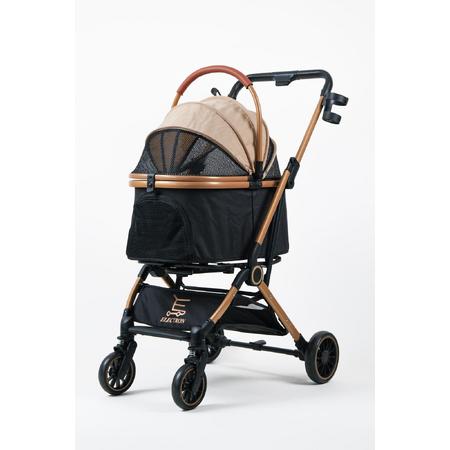 Kedi Ve Köpek Arabası Katlanabilir Pusetli Bej 803-2