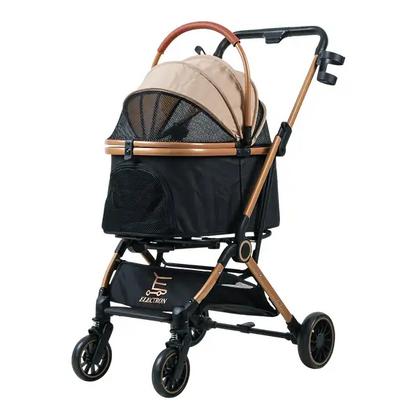 Kedi Ve Köpek Arabası Katlanabilir Pusetli Bej 803-2