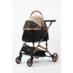 Kedi Ve Köpek Arabası Katlanabilir Pusetli Bej F1