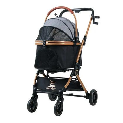 Kedi Ve Köpek Arabası Katlanabilir Pusetli Gri 803-2