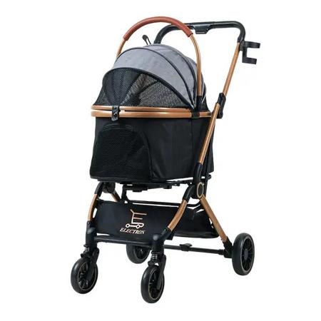 Kedi Ve Köpek Arabası Katlanabilir Pusetli Gri 803-2