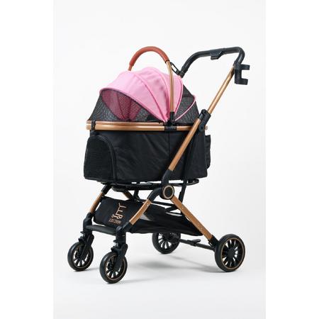 Kedi Ve Köpek Arabası Katlanabilir Pusetli Pembe 803-2